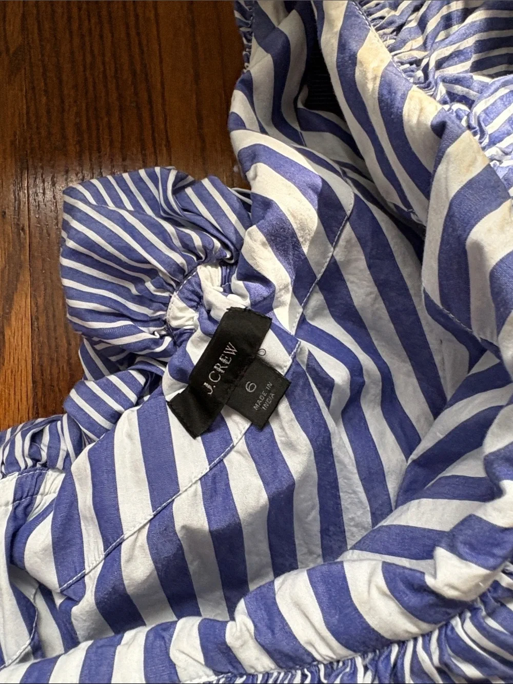 Jcrew Striped Blue and White Wide-Leg Jumpsuit